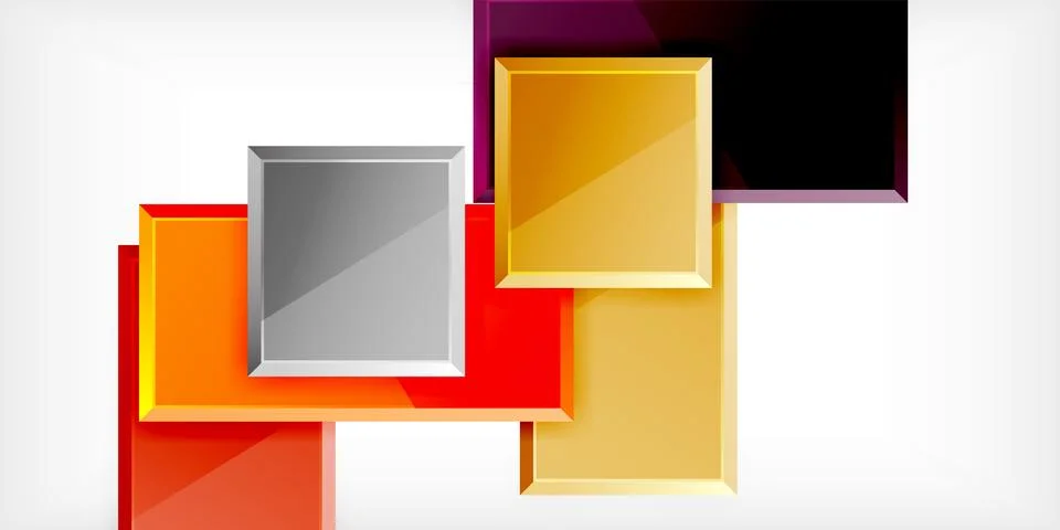 Square shape color abstract geometry. Vector Illustration For Wallpaper, Banner Stock Illustration
