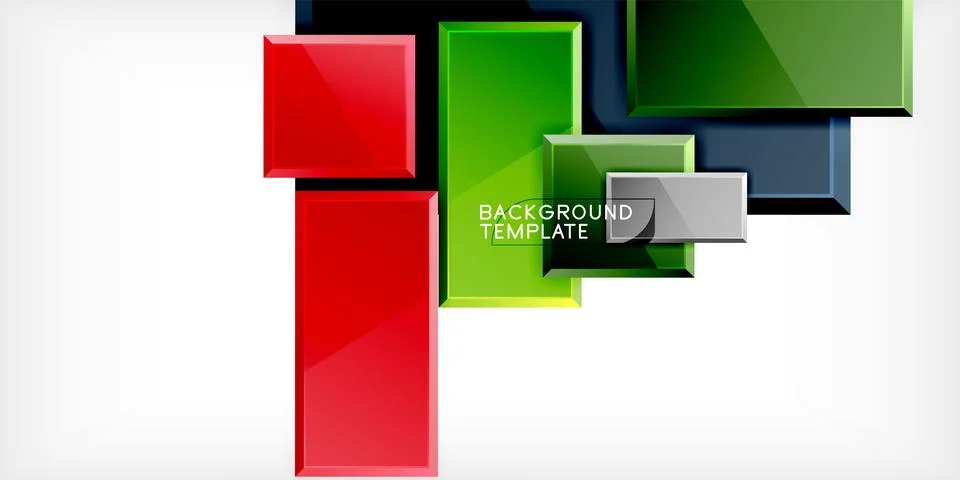 Square shape color abstract geometry. Vector Illustration For Wallpaper, Banner イラスト素材