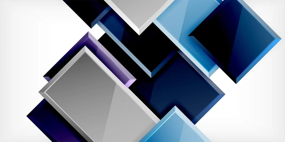 Square shape color abstract geometry. Vector Illustration For Wallpaper, Banner Illustrazione stock