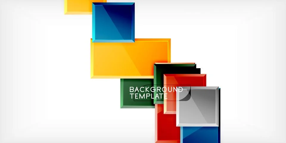 Square shape color abstract geometry. Vector Illustration For Wallpaper, Banner 스톡 일러스트