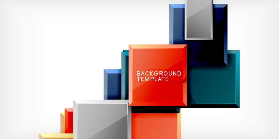 Square shape color abstract geometry. Vector Illustration For Wallpaper, Banner 스톡 일러스트