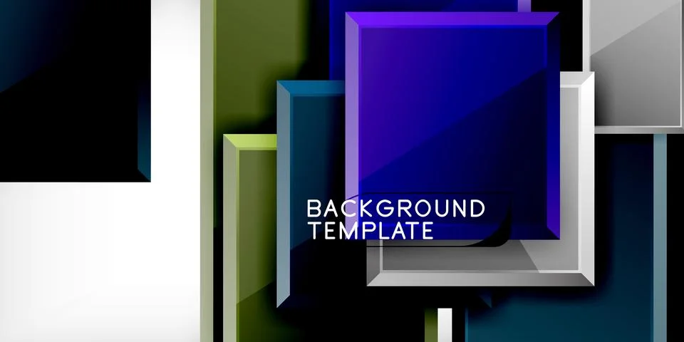 Square shape color abstract geometry. Vector Illustration For Wallpaper, Banner 스톡 일러스트