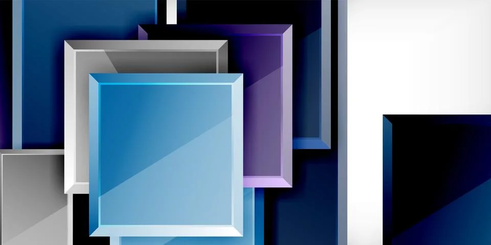 Square shape color abstract geometry. Vector Illustration For Wallpaper, Banner 스톡 일러스트