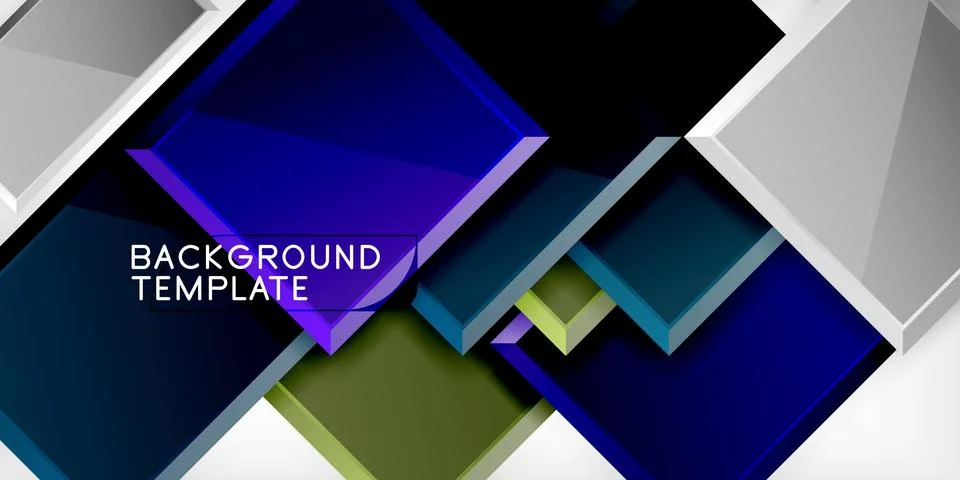 Square shape color abstract geometry. Vector Illustration For Wallpaper, Banner Stock Illustration