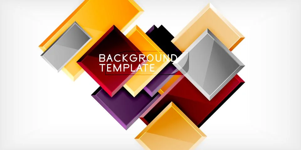 Square shape color abstract geometry. Vector Illustration For Wallpaper, Banner 스톡 일러스트