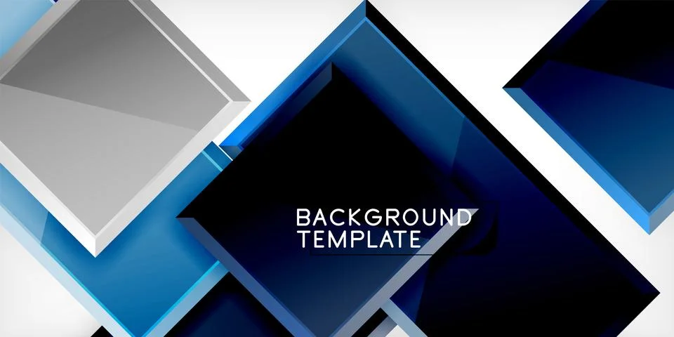 Square shape color abstract geometry. Vector Illustration For Wallpaper, Banner Stock Illustration