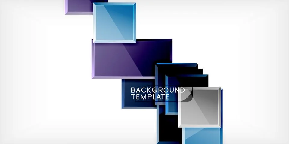 Square shape color abstract geometry. Vector Illustration For Wallpaper, Banner Stock Illustration