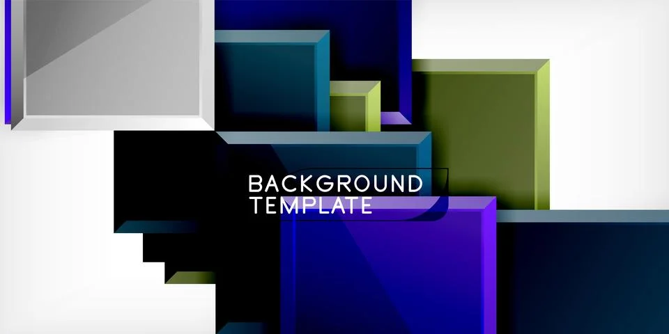 Square shape color abstract geometry. Vector Illustration For Wallpaper, Banner 스톡 일러스트