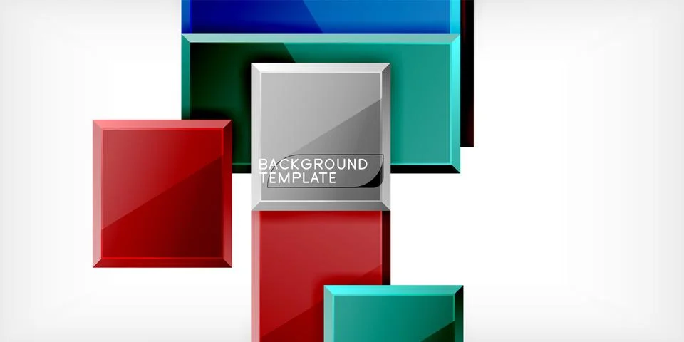 Square shape color abstract geometry. Vector Illustration For Wallpaper, Banner 스톡 일러스트