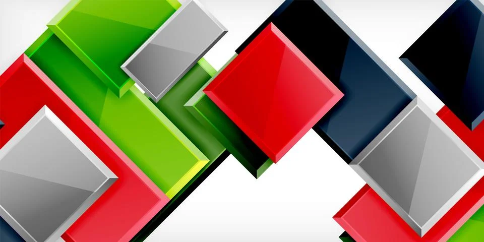 Square shape color abstract geometry. Vector Illustration For Wallpaper, Banner 스톡 일러스트