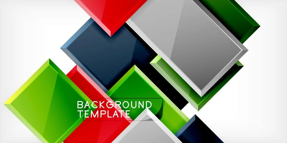 Square shape color abstract geometry. Vector Illustration For Wallpaper, Banner イラスト素材