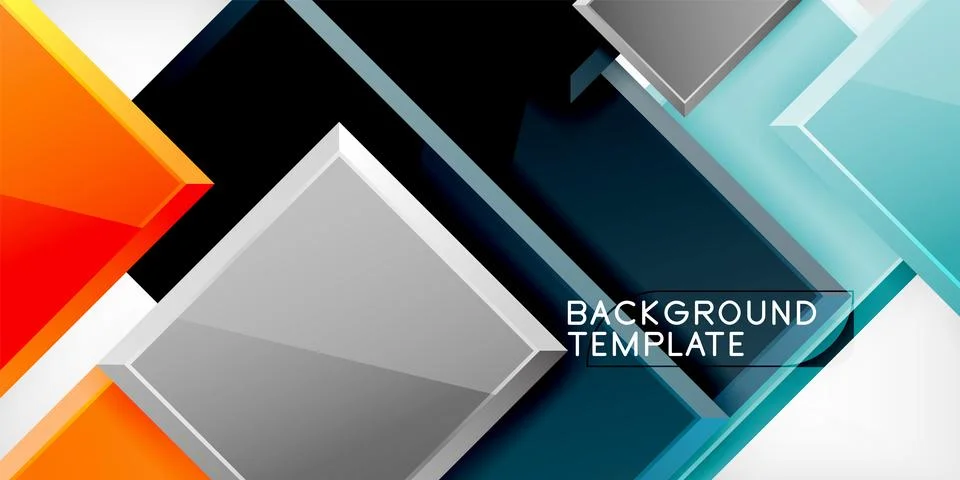 Square shape color abstract geometry. Vector Illustration For Wallpaper, Banner Stock Illustration