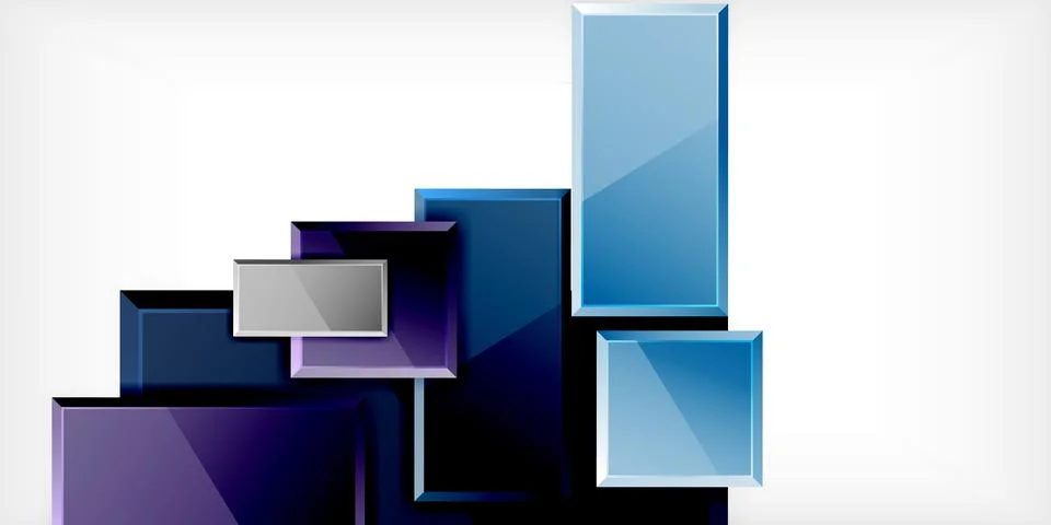 Square shape color abstract geometry. Vector Illustration For Wallpaper, Banner 스톡 일러스트