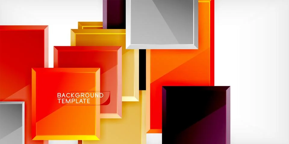Square shape color abstract geometry. Vector Illustration For Wallpaper, Banner 스톡 일러스트