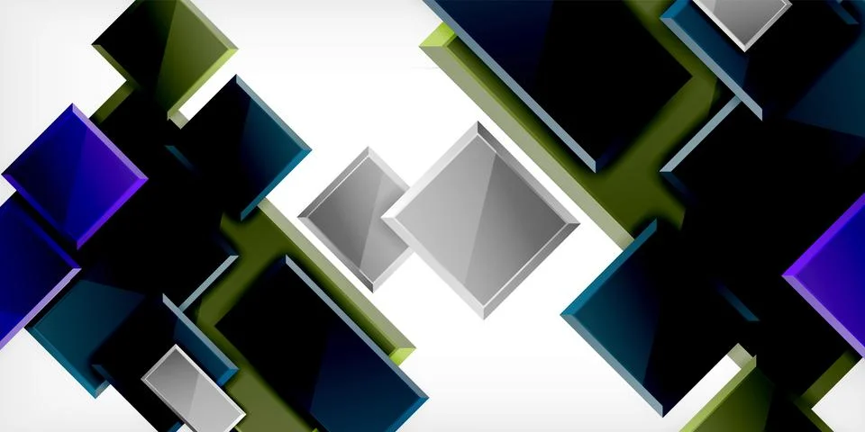 Square shape color abstract geometry. Vector Illustration For Wallpaper, Banner 스톡 일러스트