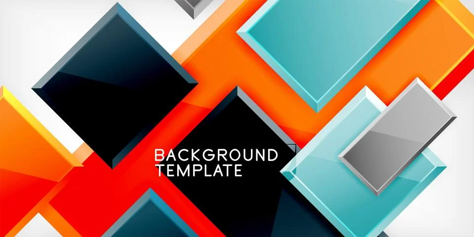 Square shape color abstract geometry. Vector Illustration For Wallpaper, Banner 스톡 일러스트