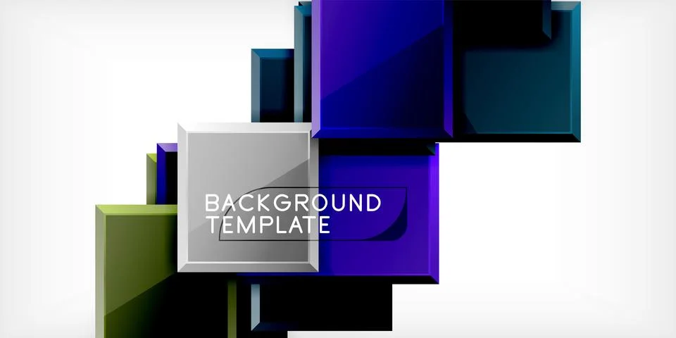 Square shape color abstract geometry. Vector Illustration For Wallpaper, Banner 스톡 일러스트
