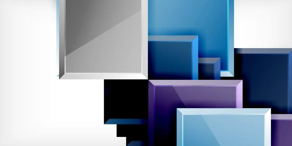Square shape color abstract geometry. Vector Illustration For Wallpaper, Banner 스톡 일러스트