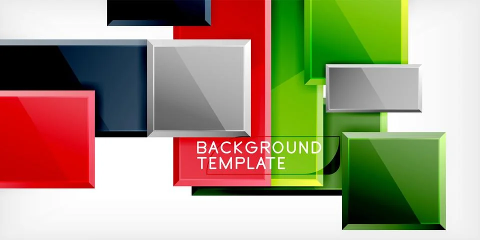 Square shape color abstract geometry. Vector Illustration For Wallpaper, Banner Stock Illustration