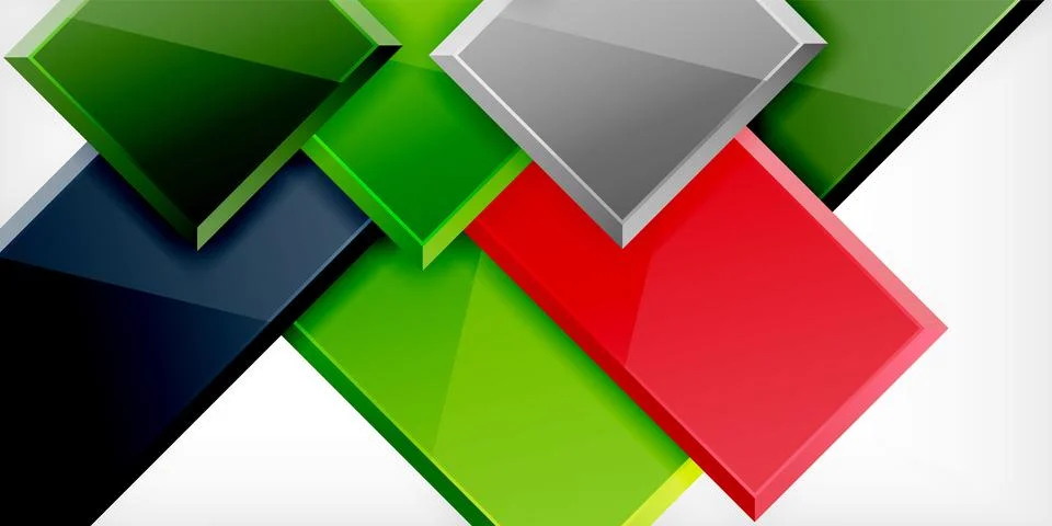 Square shape color abstract geometry. Vector Illustration For Wallpaper, Banner 스톡 일러스트