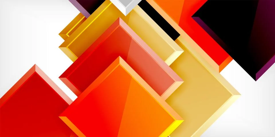 Square shape color abstract geometry. Vector Illustration For Wallpaper, Banner イラスト素材