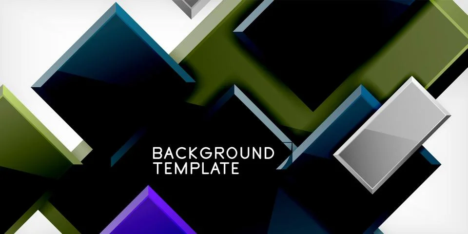 Square shape color abstract geometry. Vector Illustration For Wallpaper, Banner 스톡 일러스트
