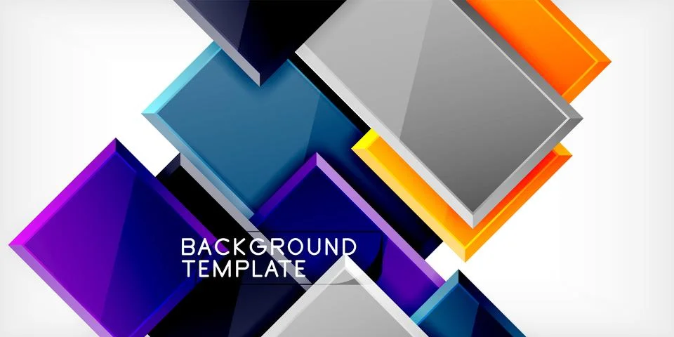 Square shape color abstract geometry. Vector Illustration For Wallpaper, Banner Stock Illustration