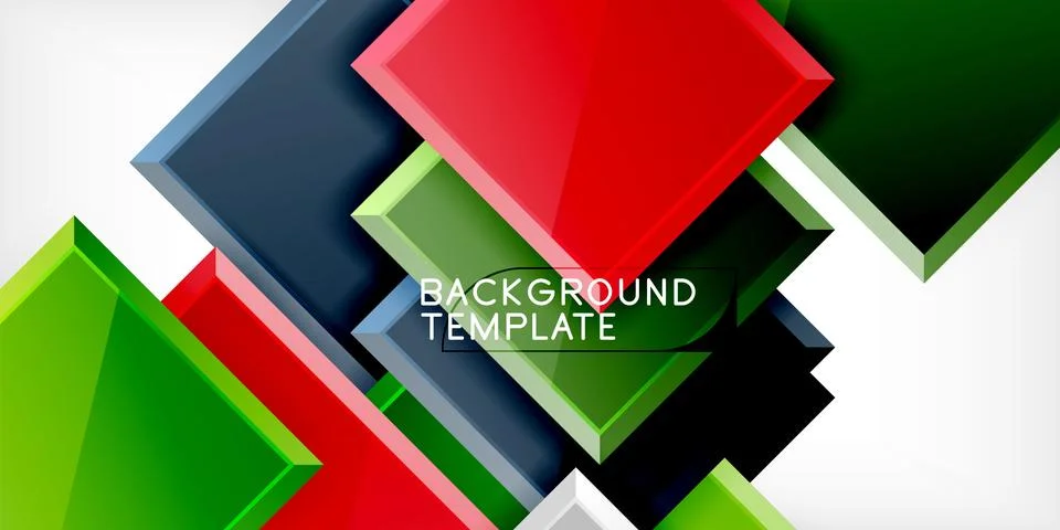 Square shape color abstract geometry. Vector Illustration For Wallpaper, Banner Illustrazione stock