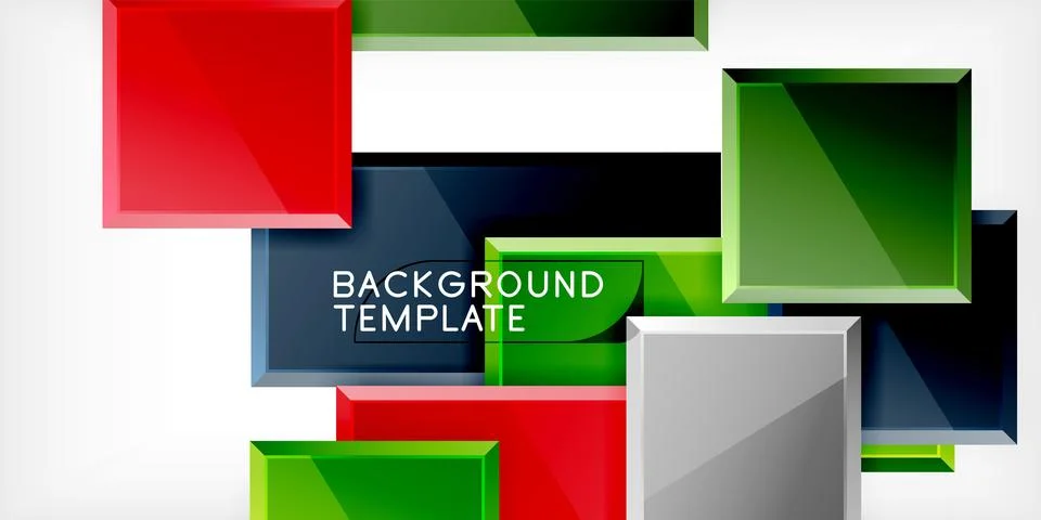 Square shape color abstract geometry. Vector Illustration For Wallpaper, Banner イラスト素材