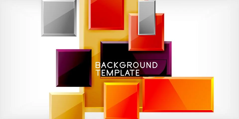 Square shape color abstract geometry. Vector Illustration For Wallpaper, Banner Illustrazione stock