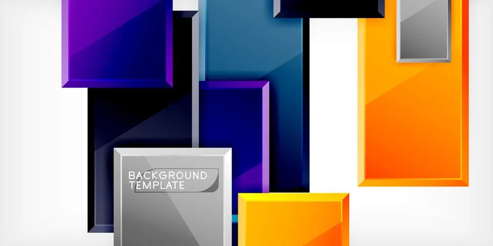 Square shape color abstract geometry. Vector Illustration For Wallpaper, Banner 스톡 일러스트