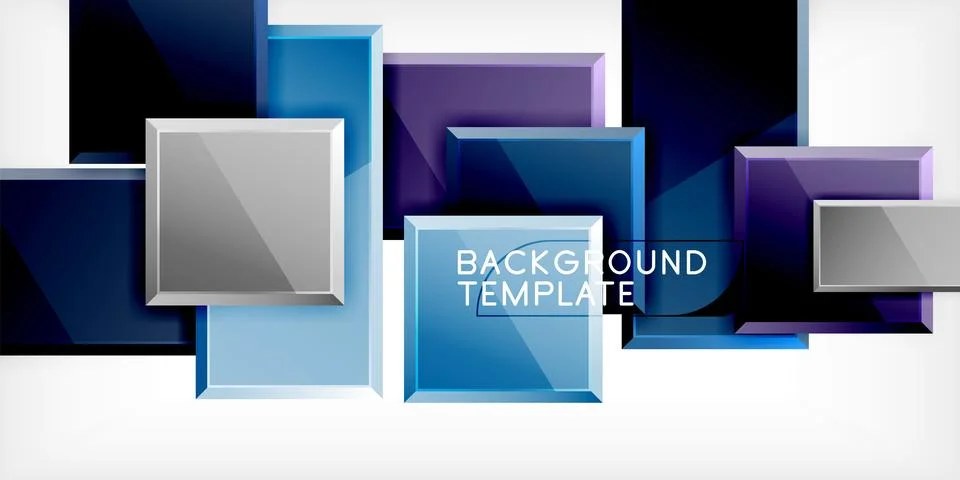 Square shape color abstract geometry. Vector Illustration For Wallpaper, Banner Stock Illustration