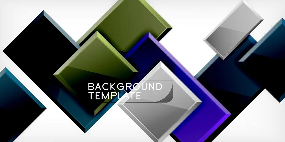 Square shape color abstract geometry. Vector Illustration For Wallpaper, Banner Illustrazione stock