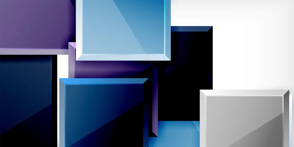 Square shape color abstract geometry. Vector Illustration For Wallpaper, Banner イラスト素材