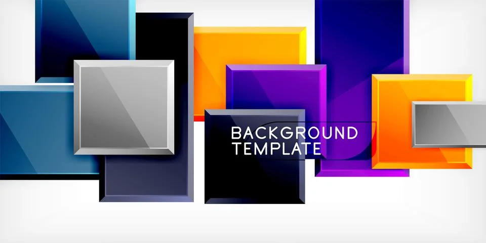 Square shape color abstract geometry. Vector Illustration For Wallpaper, Banner 스톡 일러스트