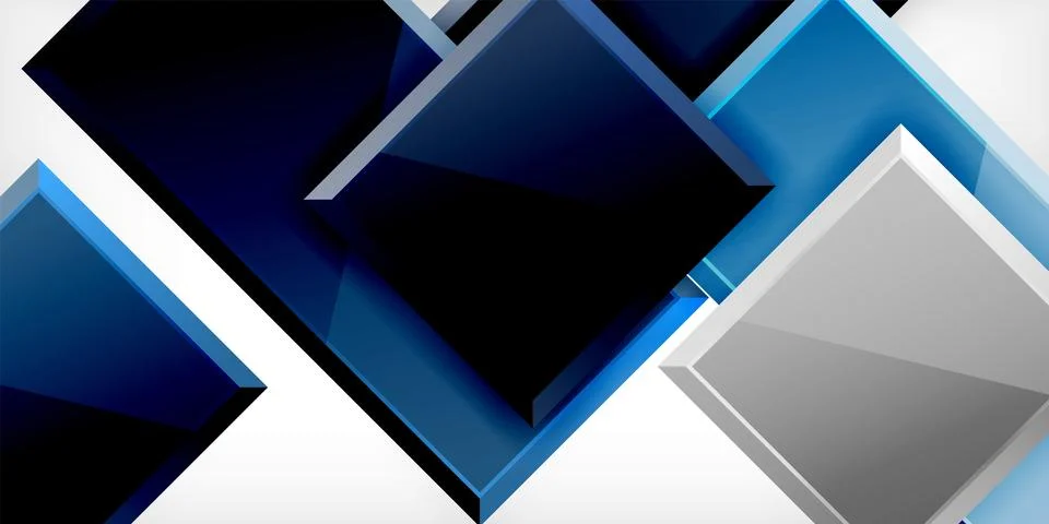 Square shape color abstract geometry. Vector Illustration For Wallpaper, Banner Stock Illustration