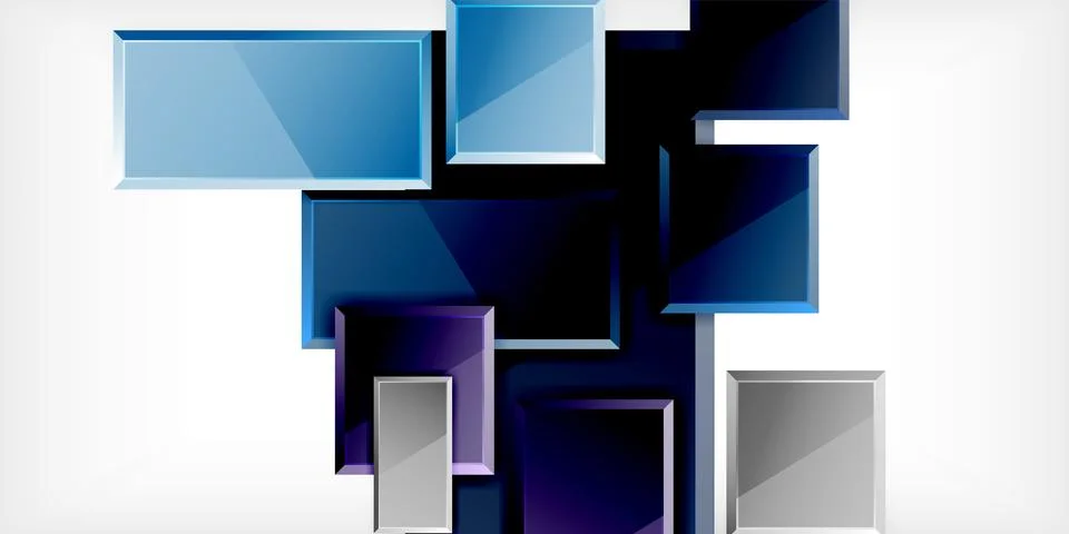 Square shape color abstract geometry. Vector Illustration For Wallpaper, Banner 스톡 일러스트