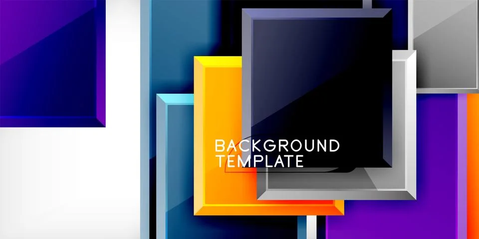 Square shape color abstract geometry. Vector Illustration For Wallpaper, Banner イラスト素材