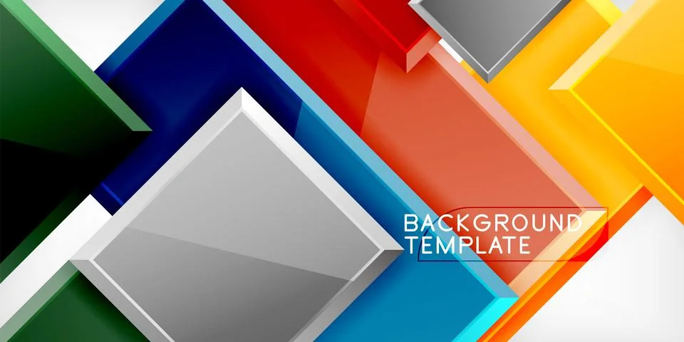 Square shape color abstract geometry. Vector Illustration For Wallpaper, Banner 스톡 일러스트