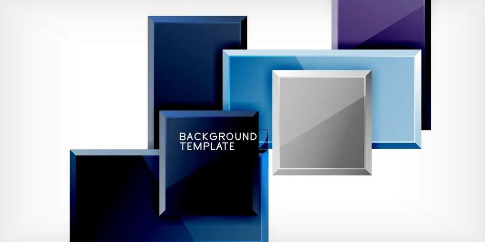 Square shape color abstract geometry. Vector Illustration For Wallpaper, Banner Stock Illustration