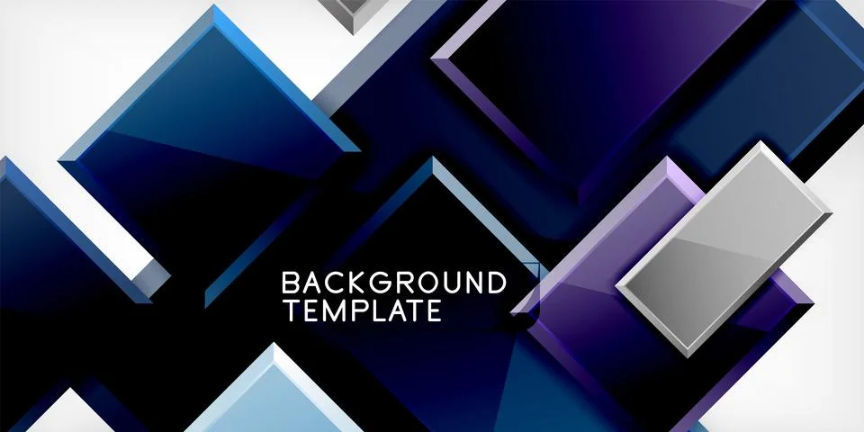 Square shape color abstract geometry. Vector Illustration For Wallpaper, Banner Stock Illustration