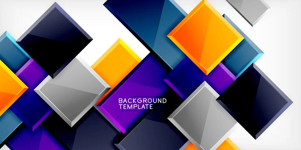 Square shape color abstract geometry. Vector Illustration For Wallpaper, Banner 스톡 일러스트