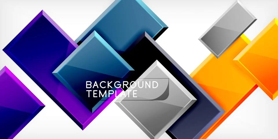 Square shape color abstract geometry. Vector Illustration For Wallpaper, Banner 스톡 일러스트