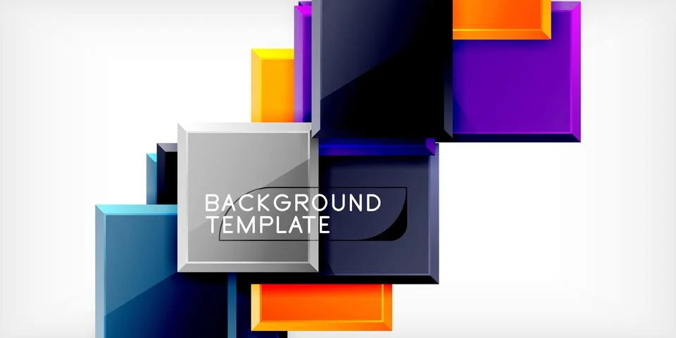 Square shape color abstract geometry. Vector Illustration For Wallpaper, Banner 스톡 일러스트