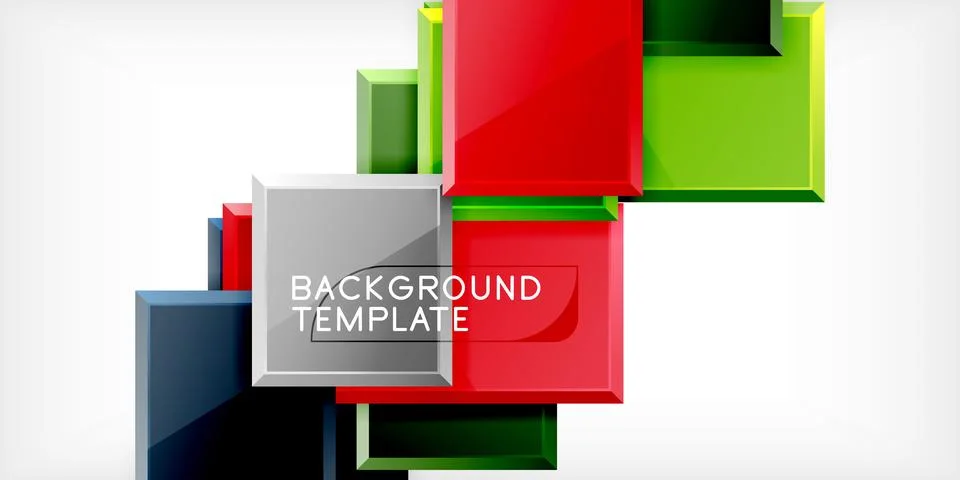 Square shape color abstract geometry. Vector Illustration For Wallpaper, Banner Stock Illustration
