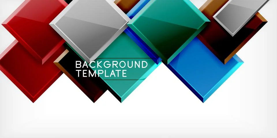 Square shape color abstract geometry. Vector Illustration For Wallpaper, Banner Stock Illustration