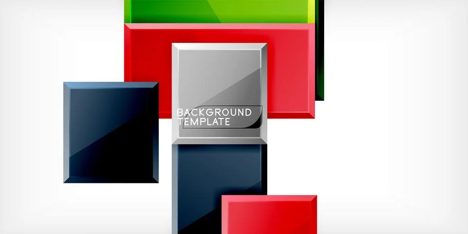 Square shape color abstract geometry. Vector Illustration For Wallpaper, Banner Stock Illustration