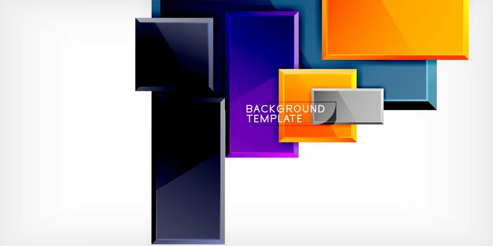 Square shape color abstract geometry. Vector Illustration For Wallpaper, Banner Stock Illustration