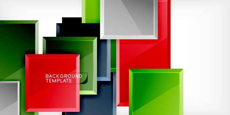 Square shape color abstract geometry. Vector Illustration For Wallpaper, Banner イラスト素材
