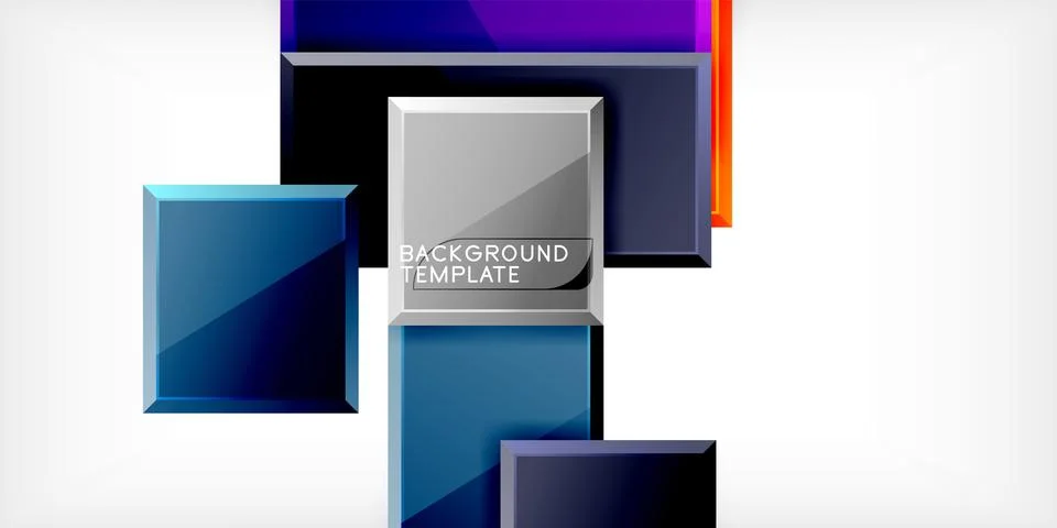 Square shape color abstract geometry. Vector Illustration For Wallpaper, Banner Stock Illustration